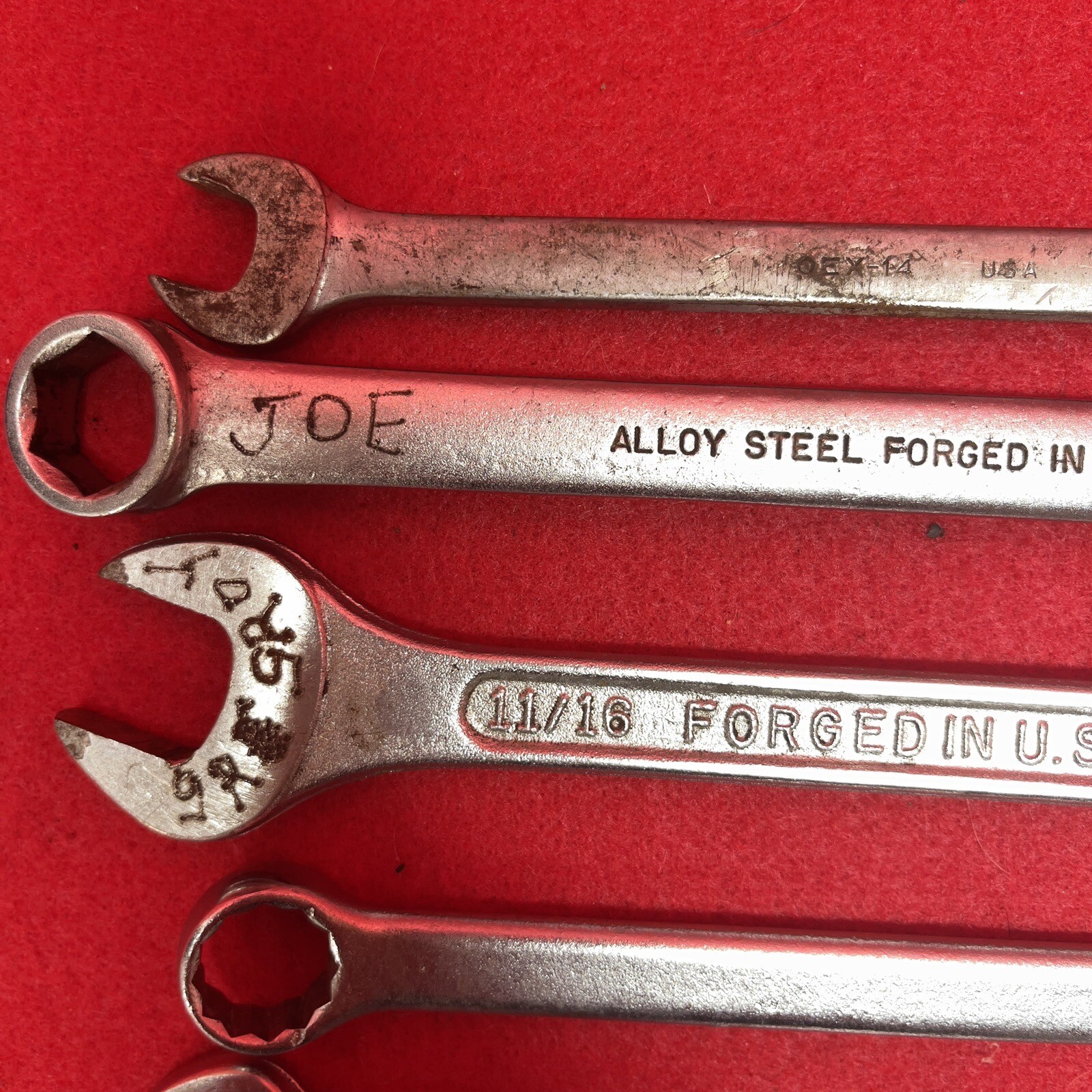 Snap on Lot of 9 MAC Proto Sears BluePoint Bonney Combination Wrenches Mechanic