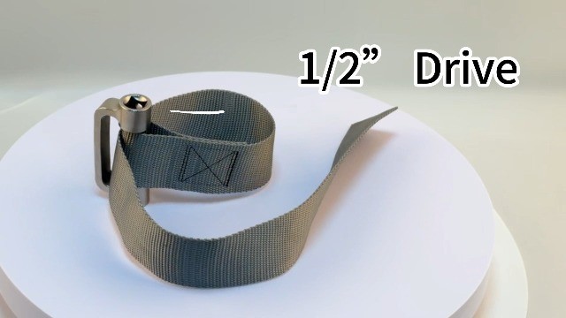 Heavy Duty Oil Filter Strap Wrench – 1/2″ Drive Adjustable Tool for Easy Removal