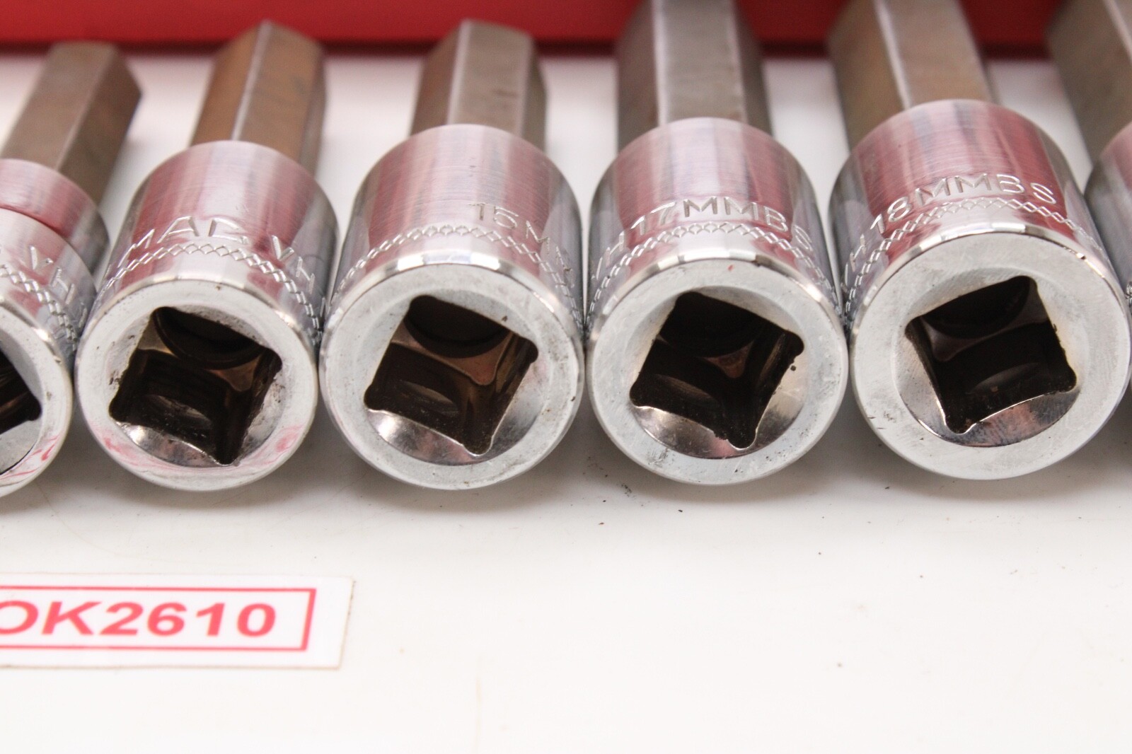 Mac Tools SVHM10P 1/2″ Drive 6mm-19mm 10 Piece Metric Chrome Hex Driver Set USA