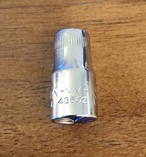 Craftsman USA 6mm Socket 6 Point 1/4″ Drive -VV- 43502 (Top Knurl mm)