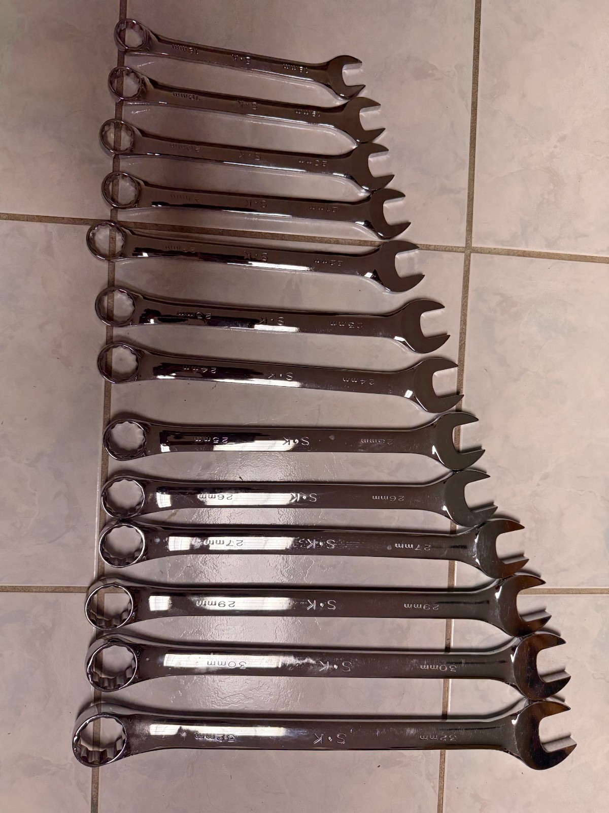 SK SuperKrome SureGrip 22-Piece Metric Wrench Set