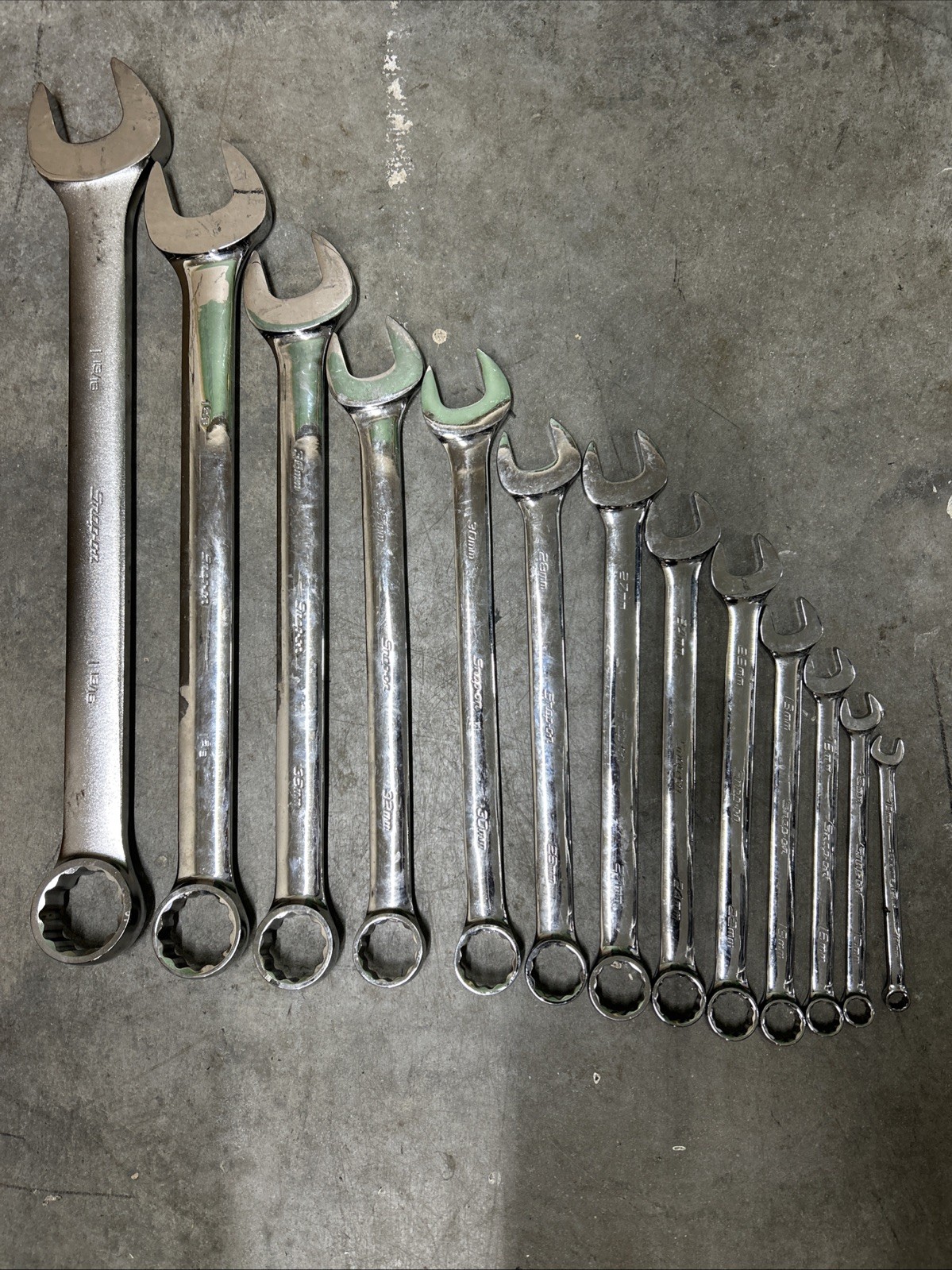 Snap-On 13 pc 12-Point Metric Flank Drive® Plus Combination Wrench Set