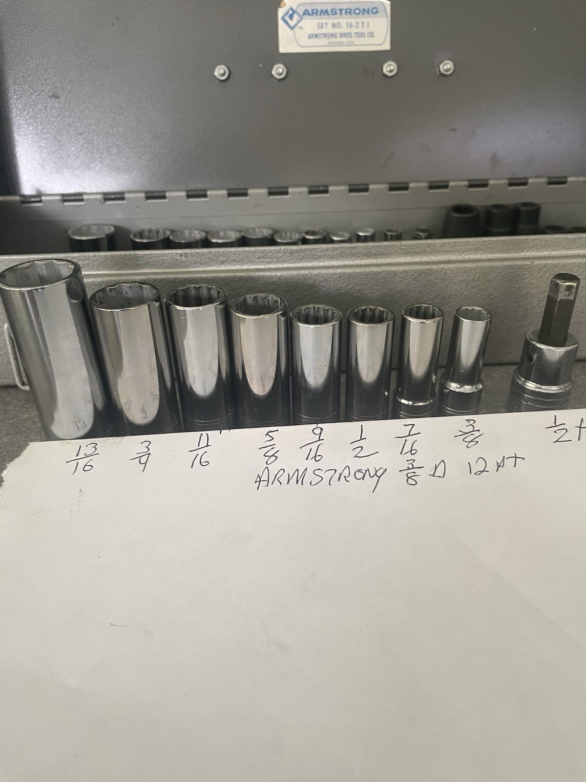 BlackHawk, Proto, Armstrong SAE & Metric Sockets 37 Pc. + Box Nice Tools