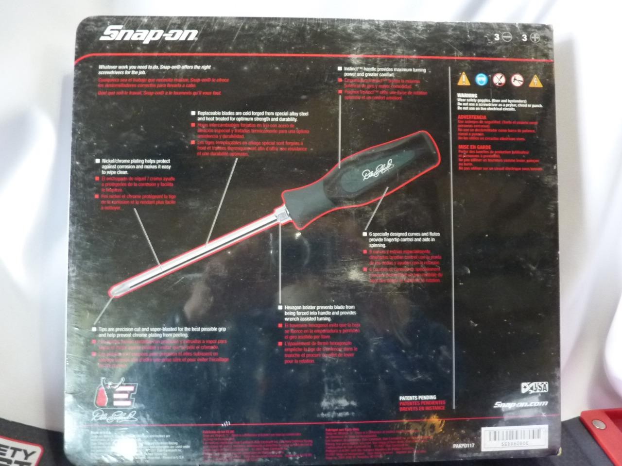 SNAP-ON 6-PIECE DALE EARNHARDT SIGNATURE EDITION SCREWDRIVER SET P/N: SGDX60BDE