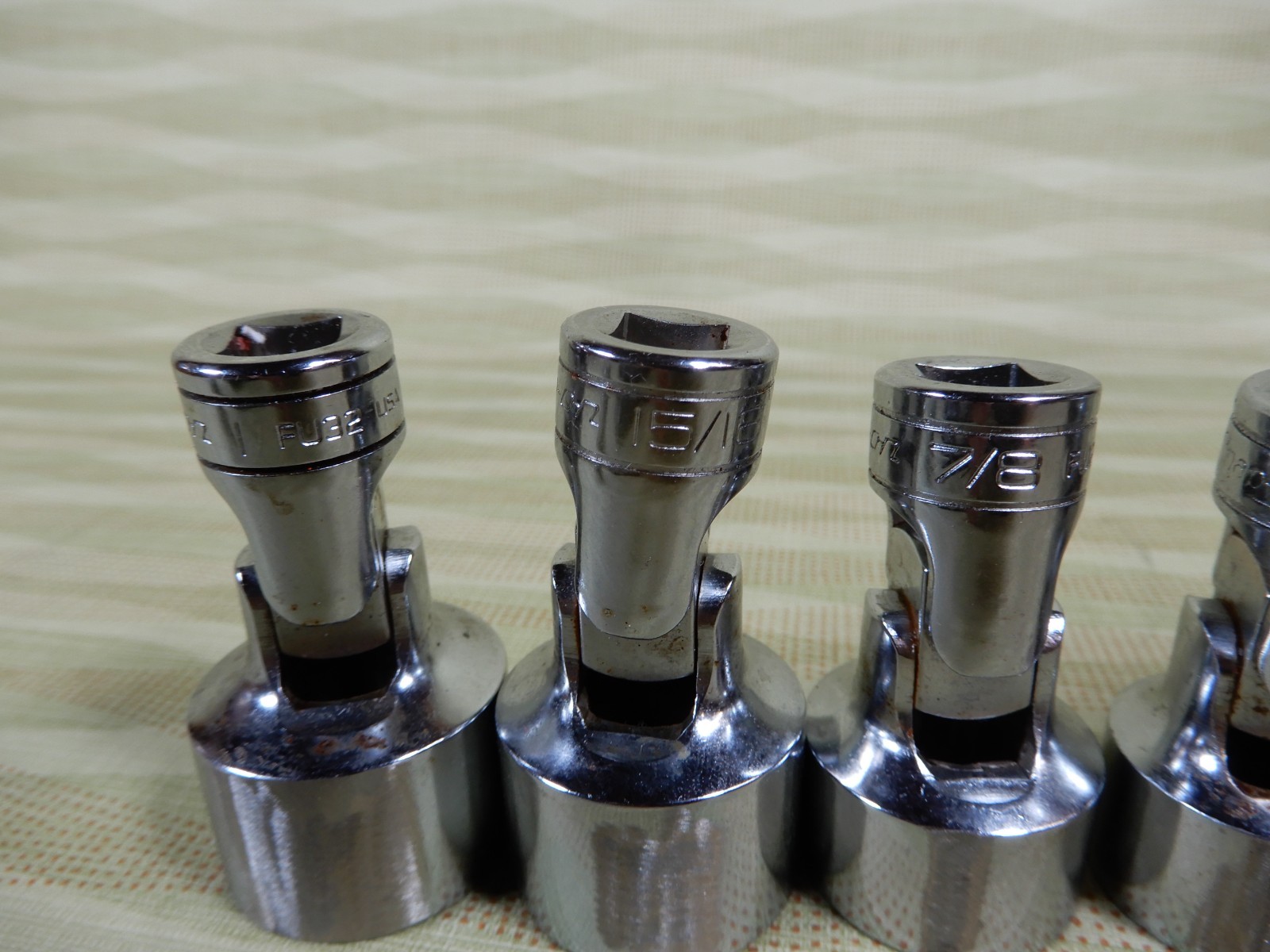 Snap-On Swivel End Socket Set 3/8 Drive 10 Pieces Great Condition VX