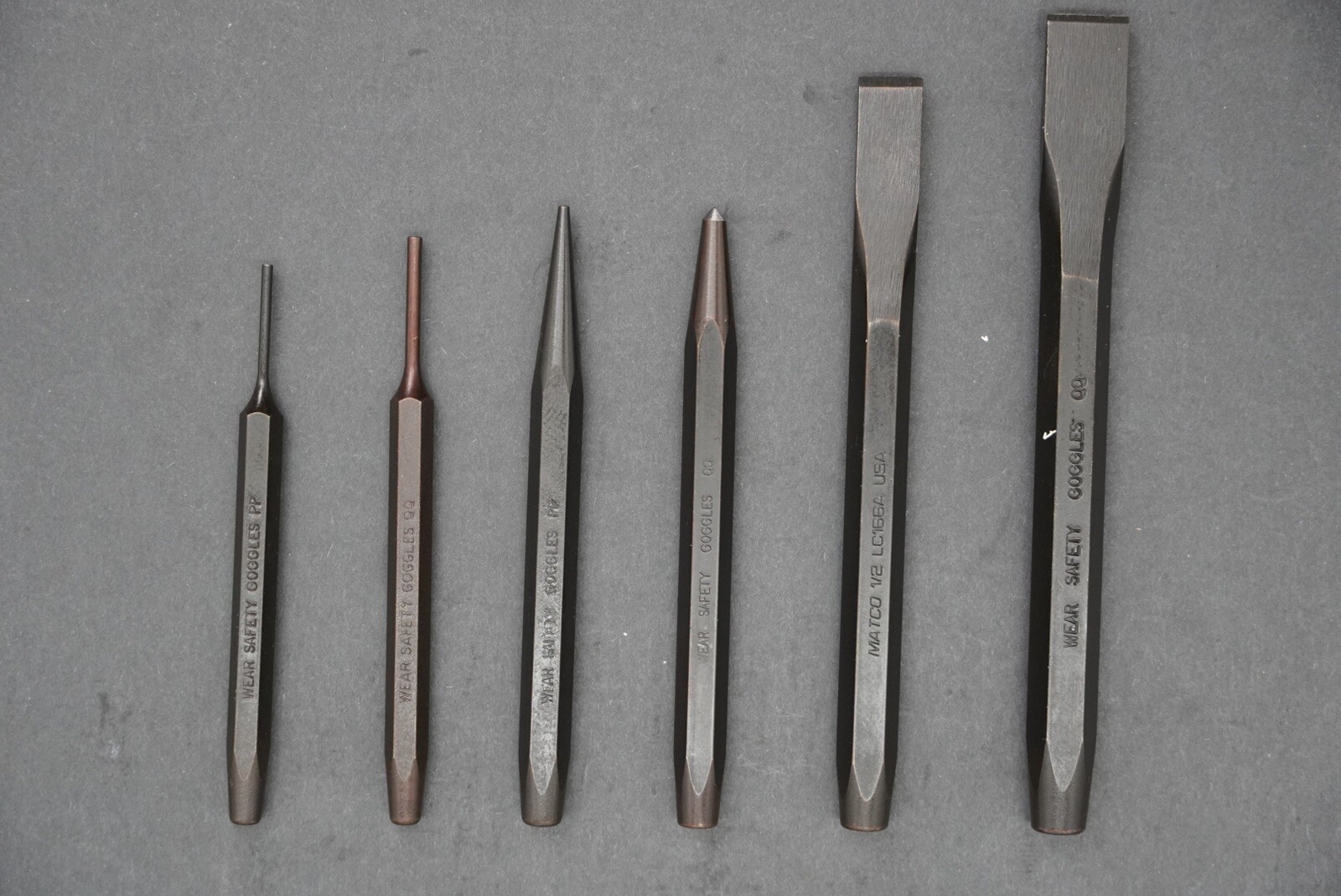 Matco Tools Hammer Punch And Chisel Set 7 Pieces Ball Peen 32oz BH-32F SPC6PA