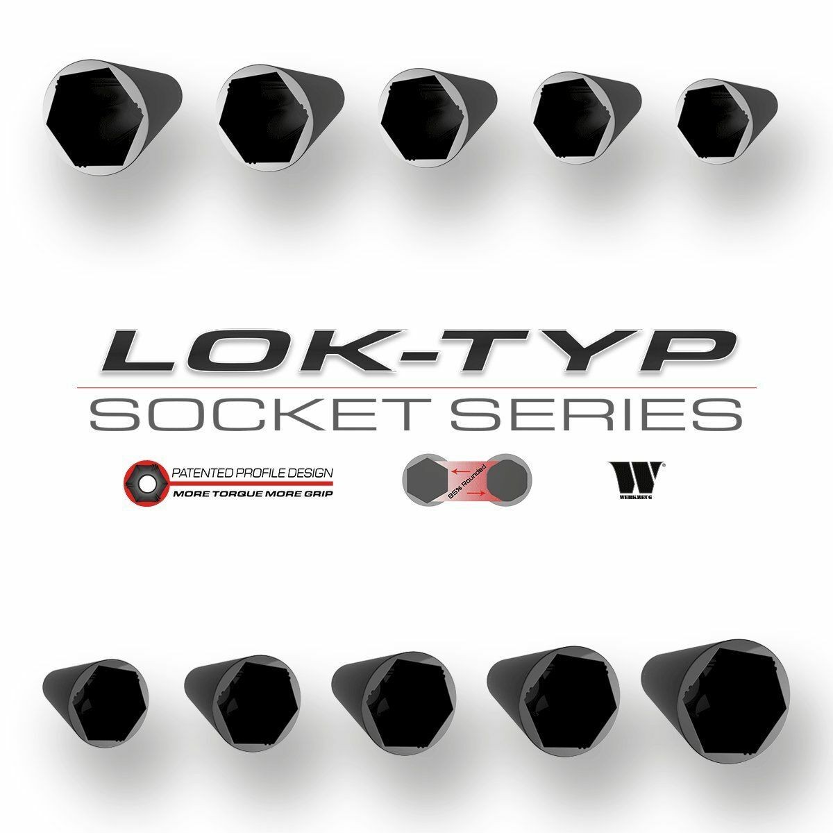 Welzh Werkzeug 3/8 Impact Socket Set 15pc Lok-Typ Works On 85% Rounded Nuts