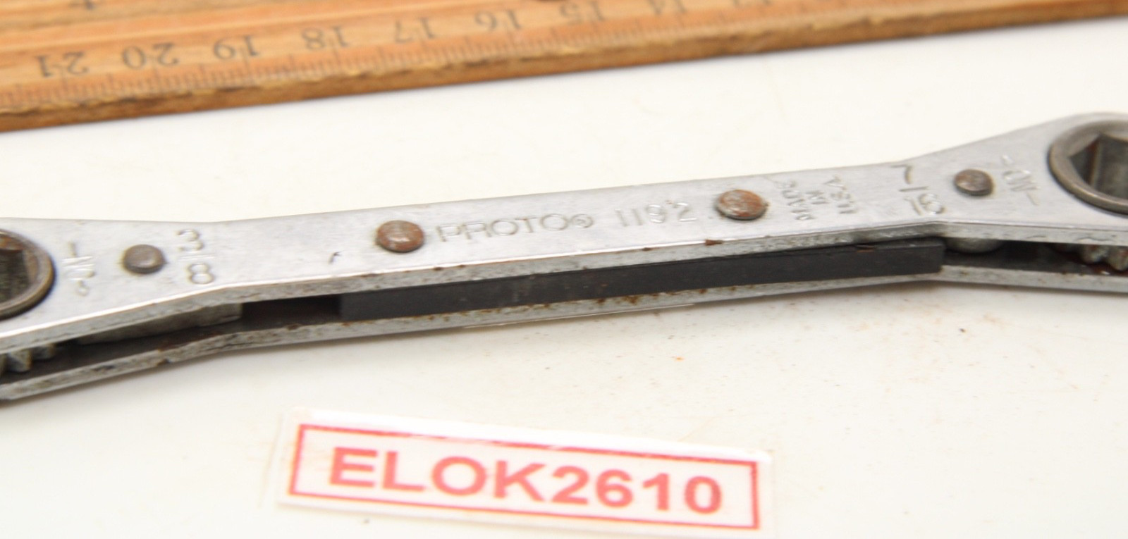Proto 1192 7/16″ x 3/8” 16 Point SAE Ratcheting Box Wrench USA