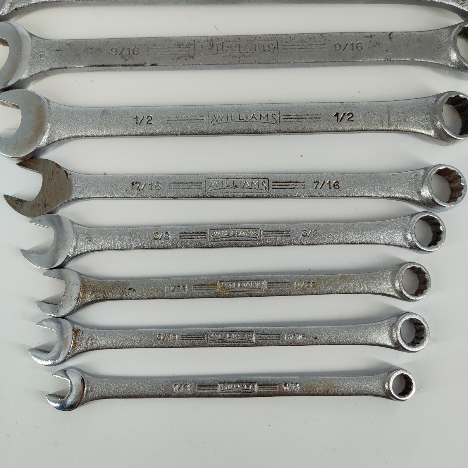 16X Williams Tool USA Combination Wrench Set SAE Superwrench WMS 1/4” To 1 1/4”