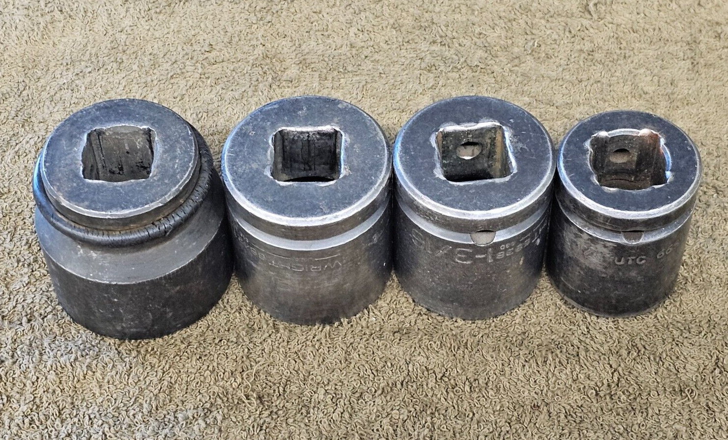 4 Wright UTC Impact Socket Set 3/4″ Drive 1-3/16 1-7/16 1-5/16 1-1/8 6681 SAE