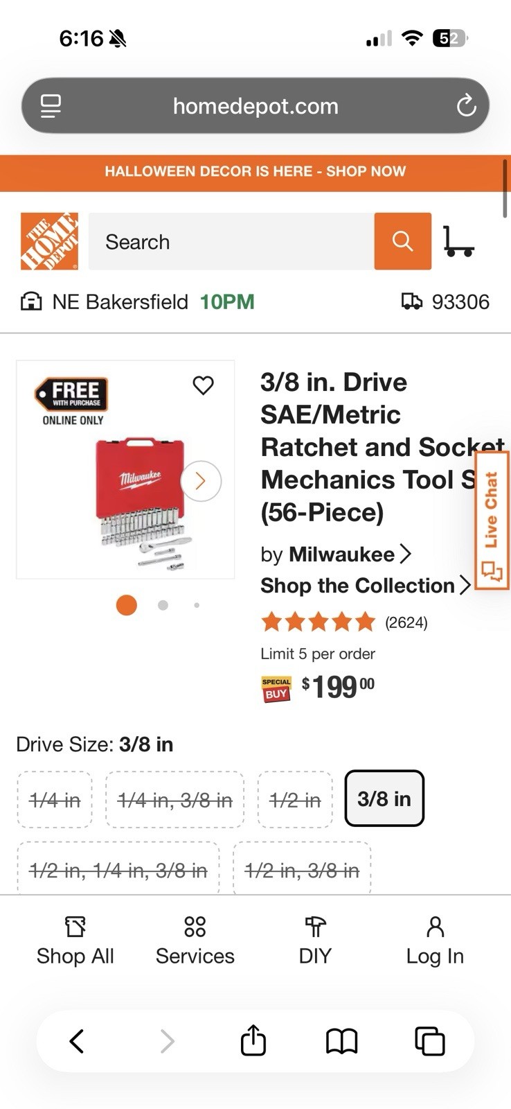3/8″ Drive 56pc Ratchet & Socket Set – SAE & Metric Milwaukee Tool 48-22-9008