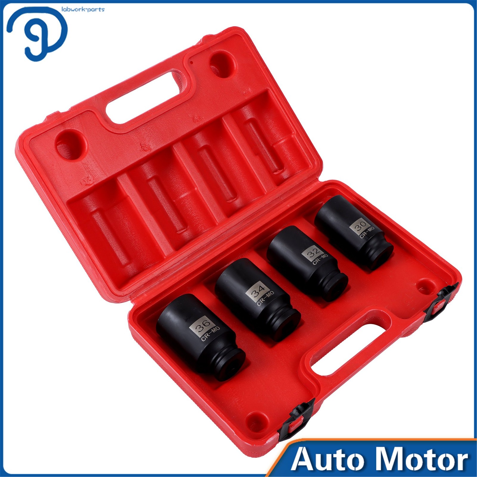 4PCS 1/2″ Drive Spindle Axle Nut Socket 30mm 32mm 34mm 36mm 12 Point Remover