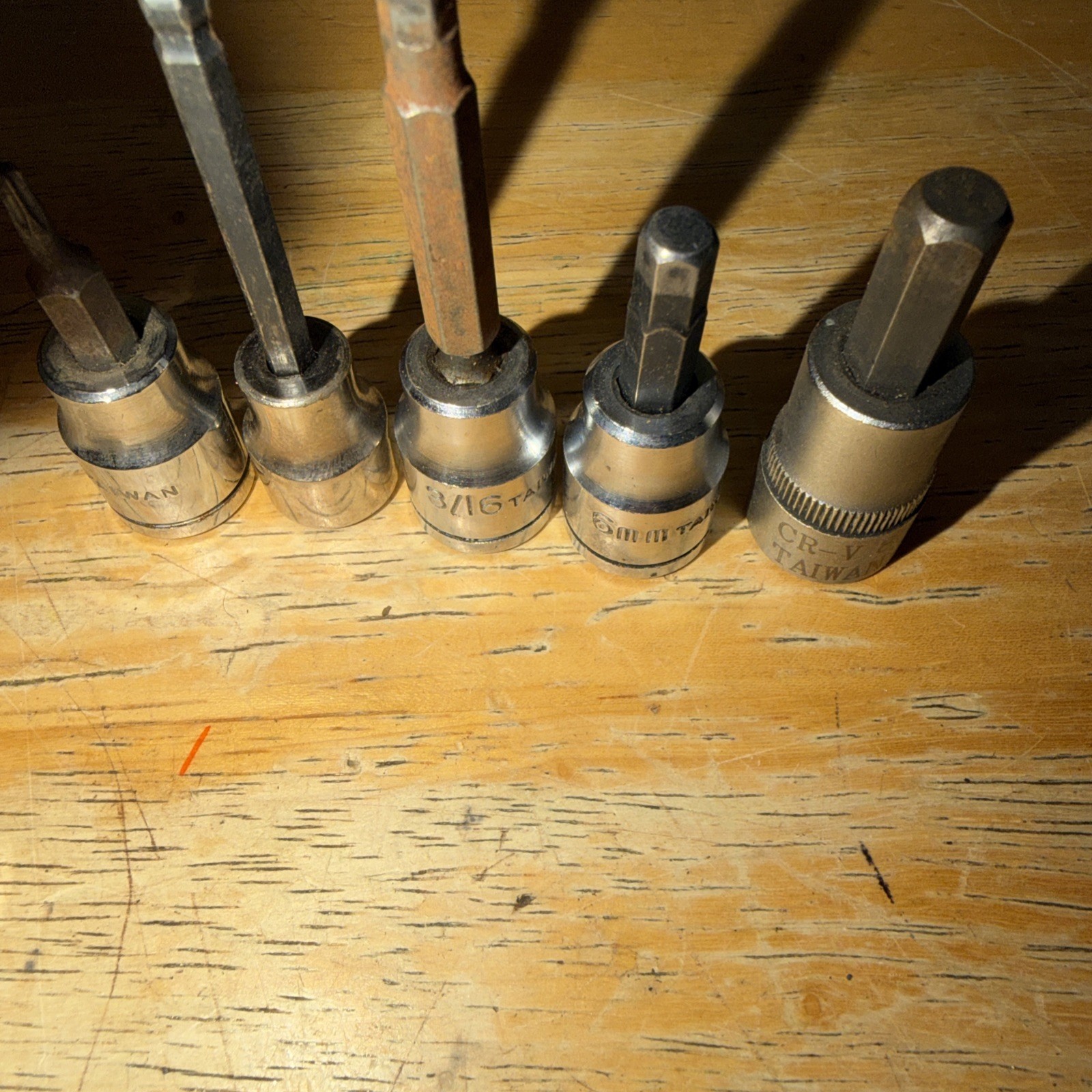 Lot Of 25+ Socket Bits: 1/4” & 3/8 Drive. Torx, Hex, Flat Head, Phillips, Square