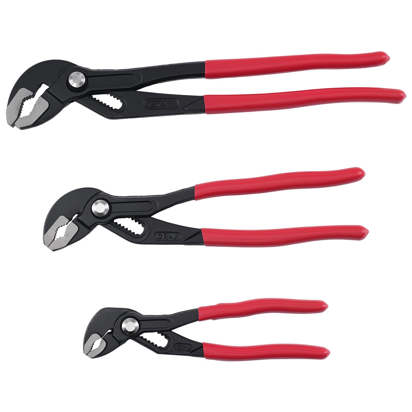 3pcs Water Pump Pliers 7″ 10″ 12″ Carbon Steel Self-Locking Non-Slip Grip