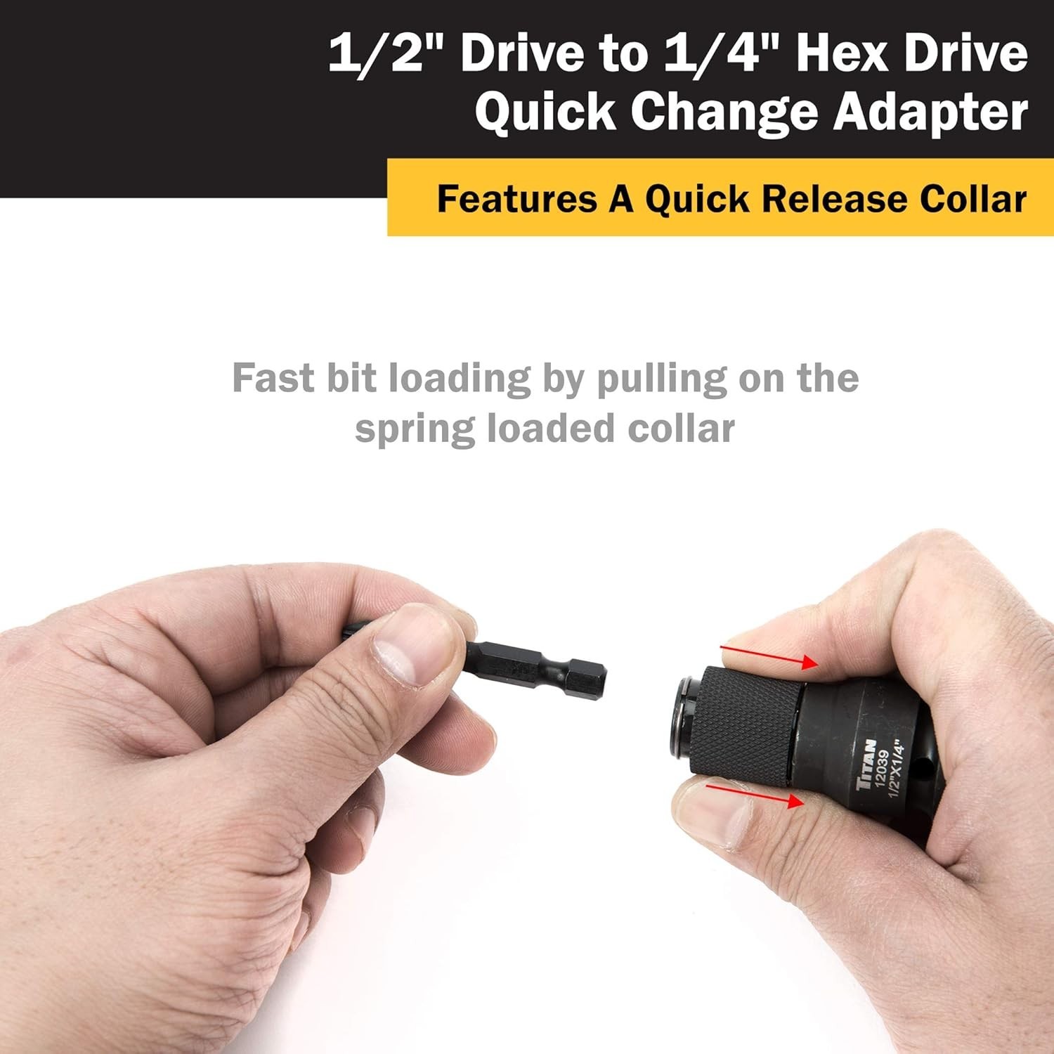 Efficient 1/2″ Drive to 1/4″ Hex Quick Change Adapter – Impact Grade Quality