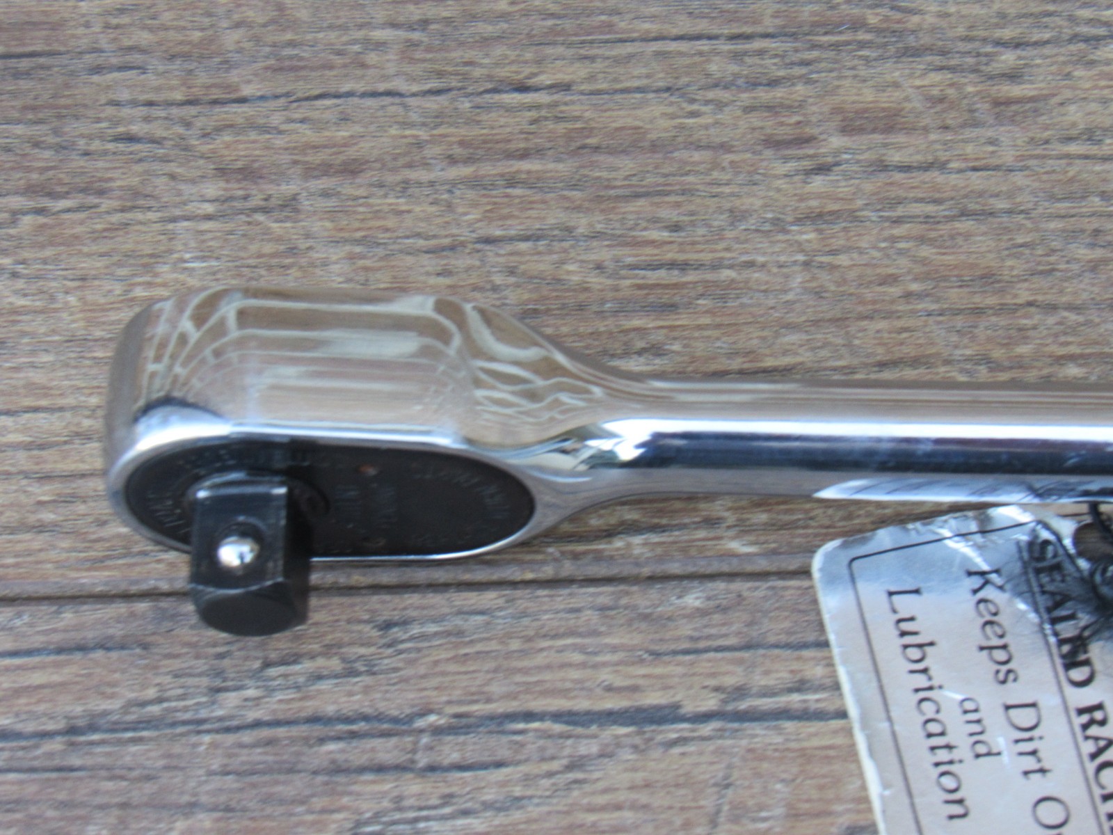 NOS SNAP ON 3/8″ DRIVE F830 STANDARD CHROME HANDLE RATCHET NEW LOGO 7.5″ F 830