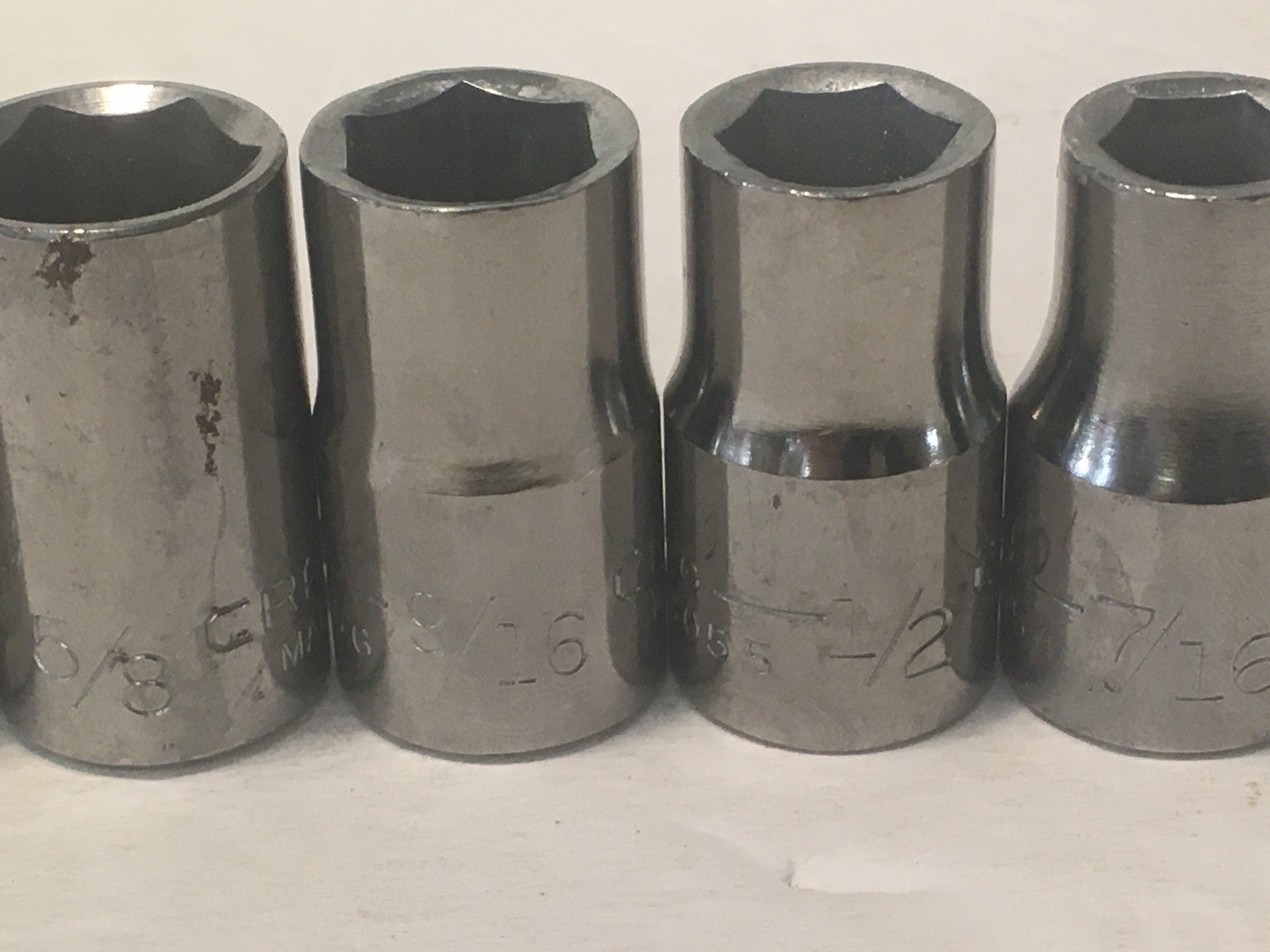 Craftsman 9 Pc Socket Set 6 Pt 1/2″ Drive G 7/16″=15/16″ 440XX USA Made