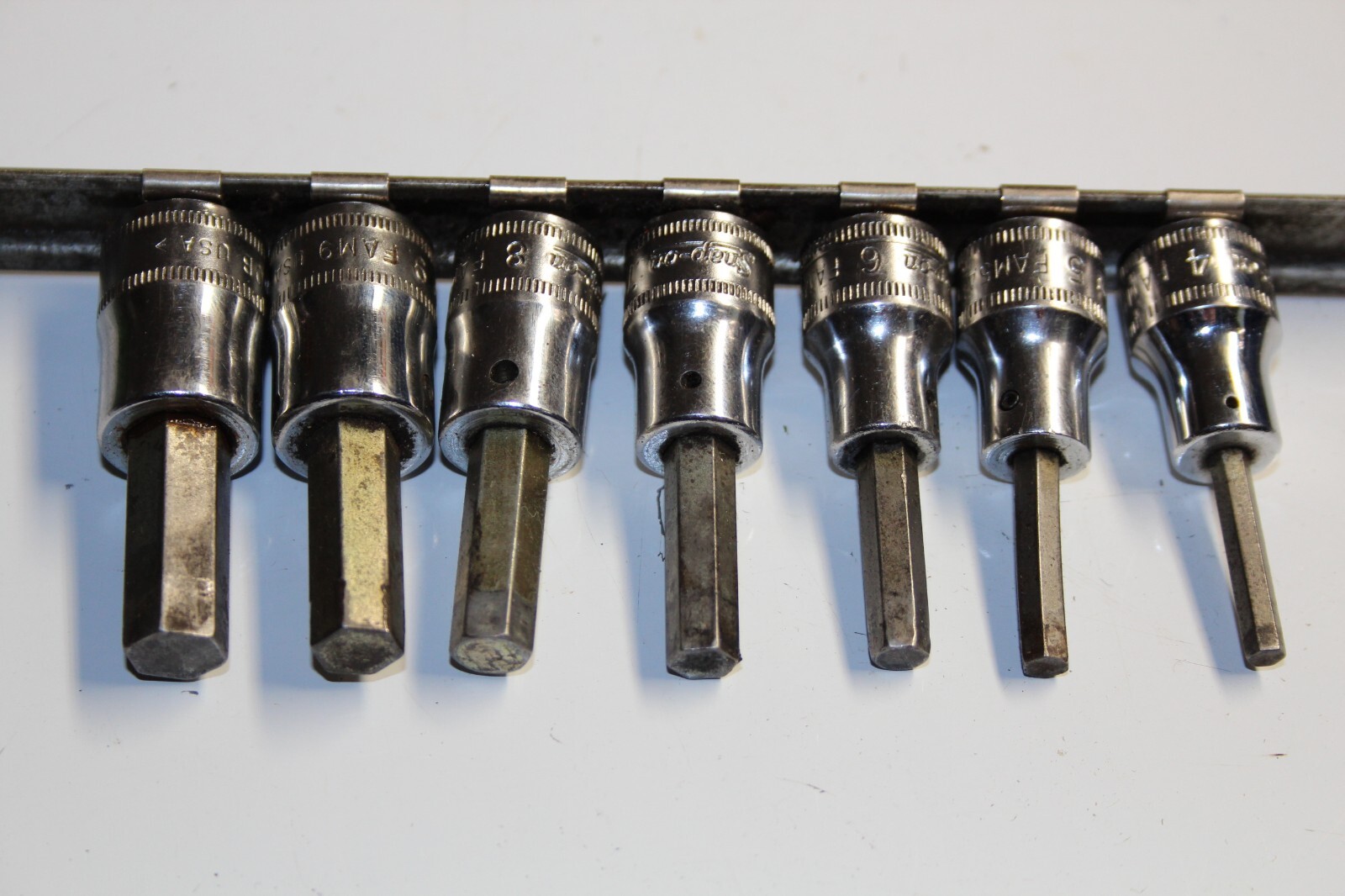 SNAP-ON TOOLS 7 pc 3/8″ Drive Metric Hex Bit Socket Set (4-10 mm) USA