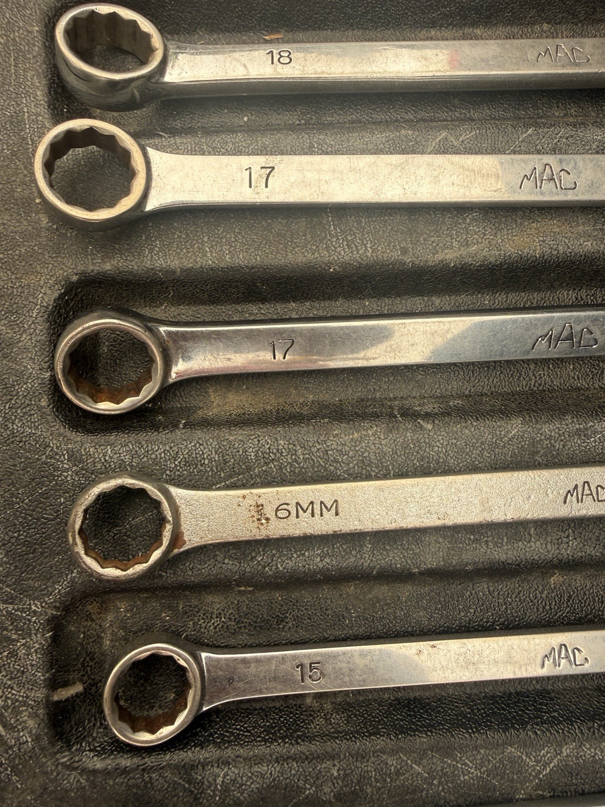 mac wrench set of 10 metric sizes 10mm to 19mm Missing 13mm