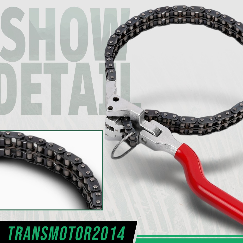 Heavy-Duty Ratcheting Chain Wrench Fittings 60-160mm Oil Filter Change Pipe