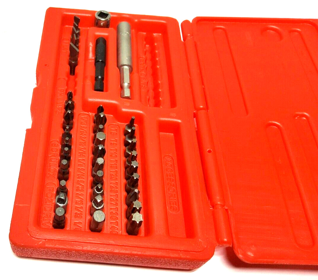 NEW Snap-on™ Master Screwdriver MAGNETIC Bit 37 Pcs Set Red Hard Case SDM400A