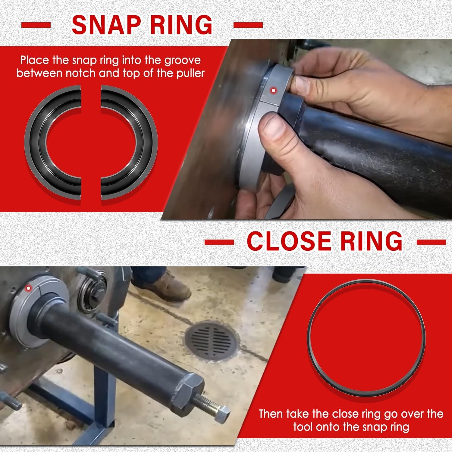 Input Shaft Bearing Puller Tool Fits for Eaton Fuller 1-3/4″ & 2″ Shafts 4308011