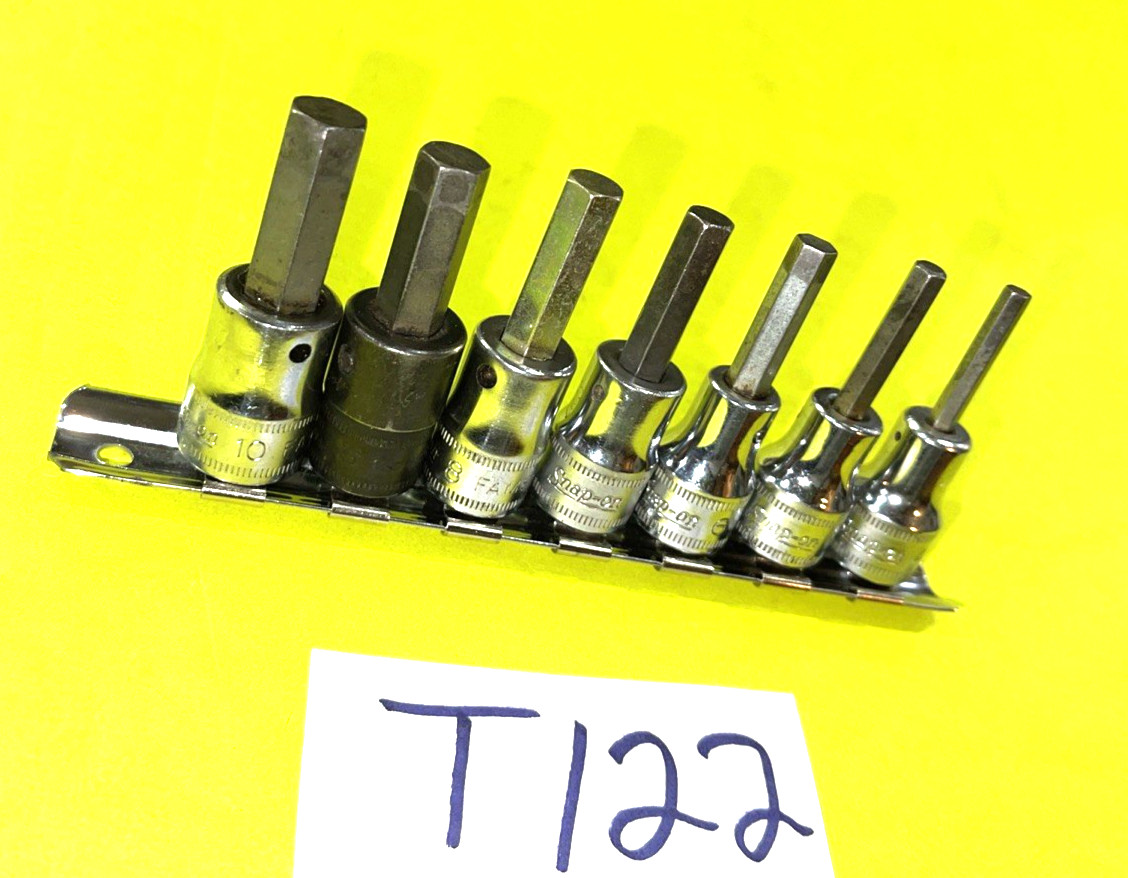 SNAP-ON TOOLS 7 PIECE 3/8 DRIVE METRIC HEX BIT SOCKET DRIVER SET 4MM TO 10MM