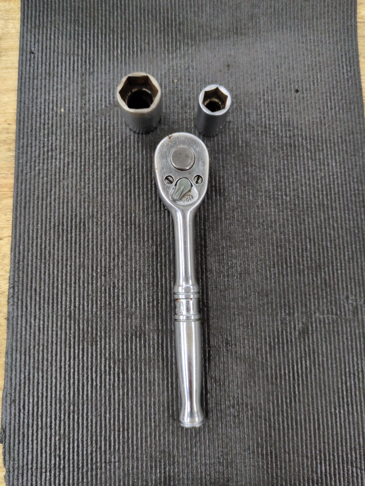 Vintage Snap-on TM70B 1/4” Drive Ratchet USA +Sockets