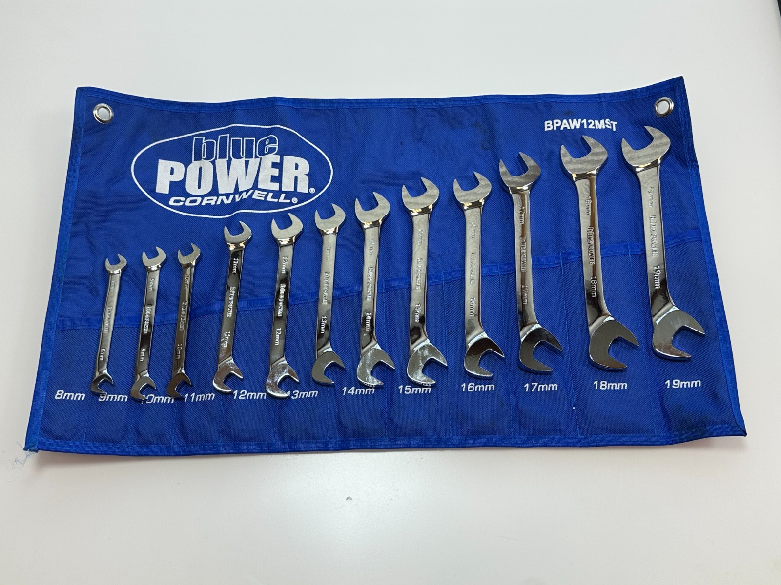 Cornwell Tools BPAW12MST 12Pc bluePOWER Metric 8mm-19mm 4 Way Angle Wrench Set