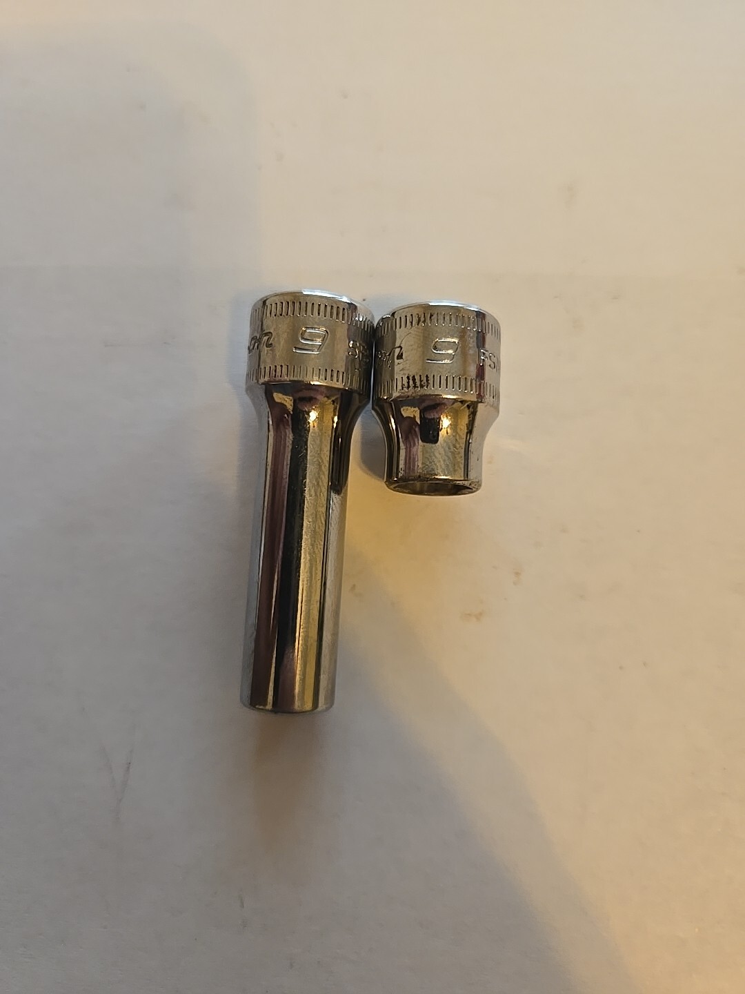 Snap On 3/8″ Drive 9MM 6PT Shallow Deep Chrome Sockets FSM91 SFSM9