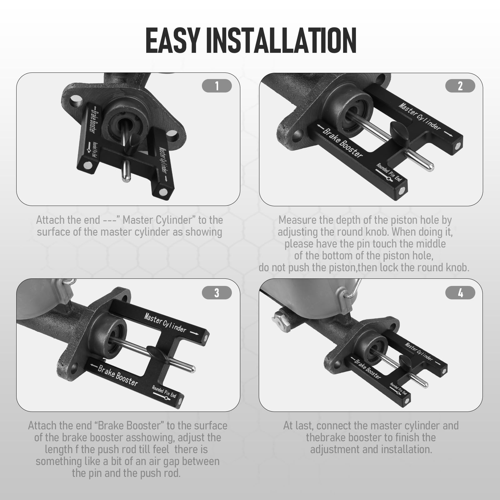 Brake Booster Adjustment Tool Brake Pedal Depressor Tool Brake Booster Push R…