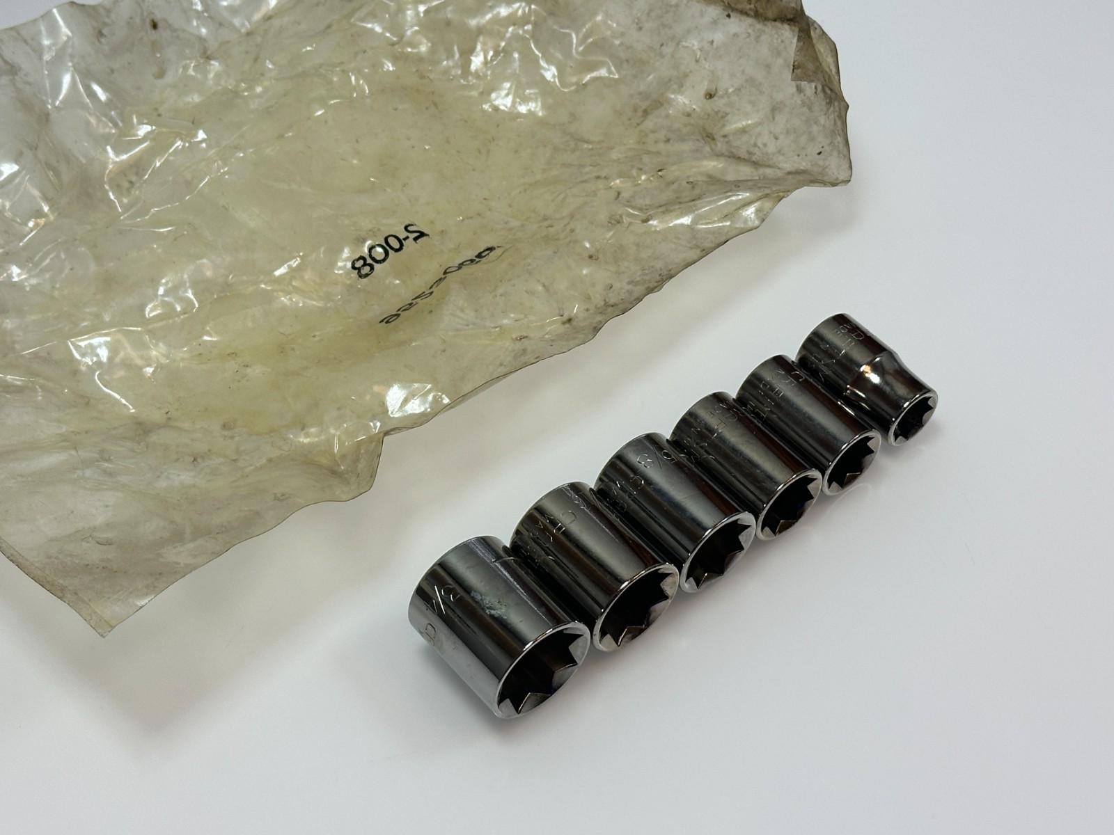 🇺🇸 Craftsman USA 6pc 1/2” Drive 8 Point Double Square Socket Set (NOS w/ Bag)