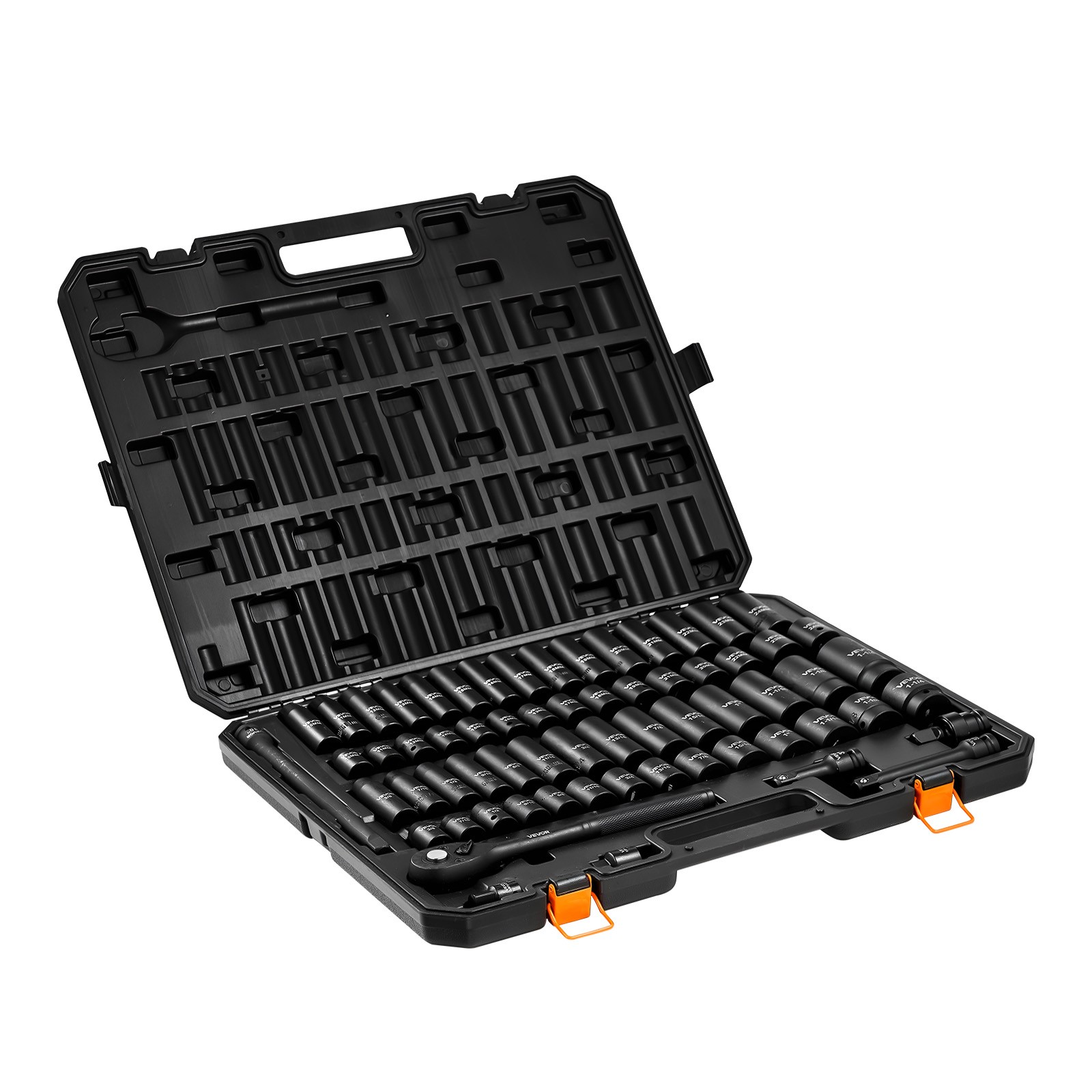 VEVOR Impact Socket Set 1/2″ Drive 65-Piece Socket Set 6-Point with Storage Case