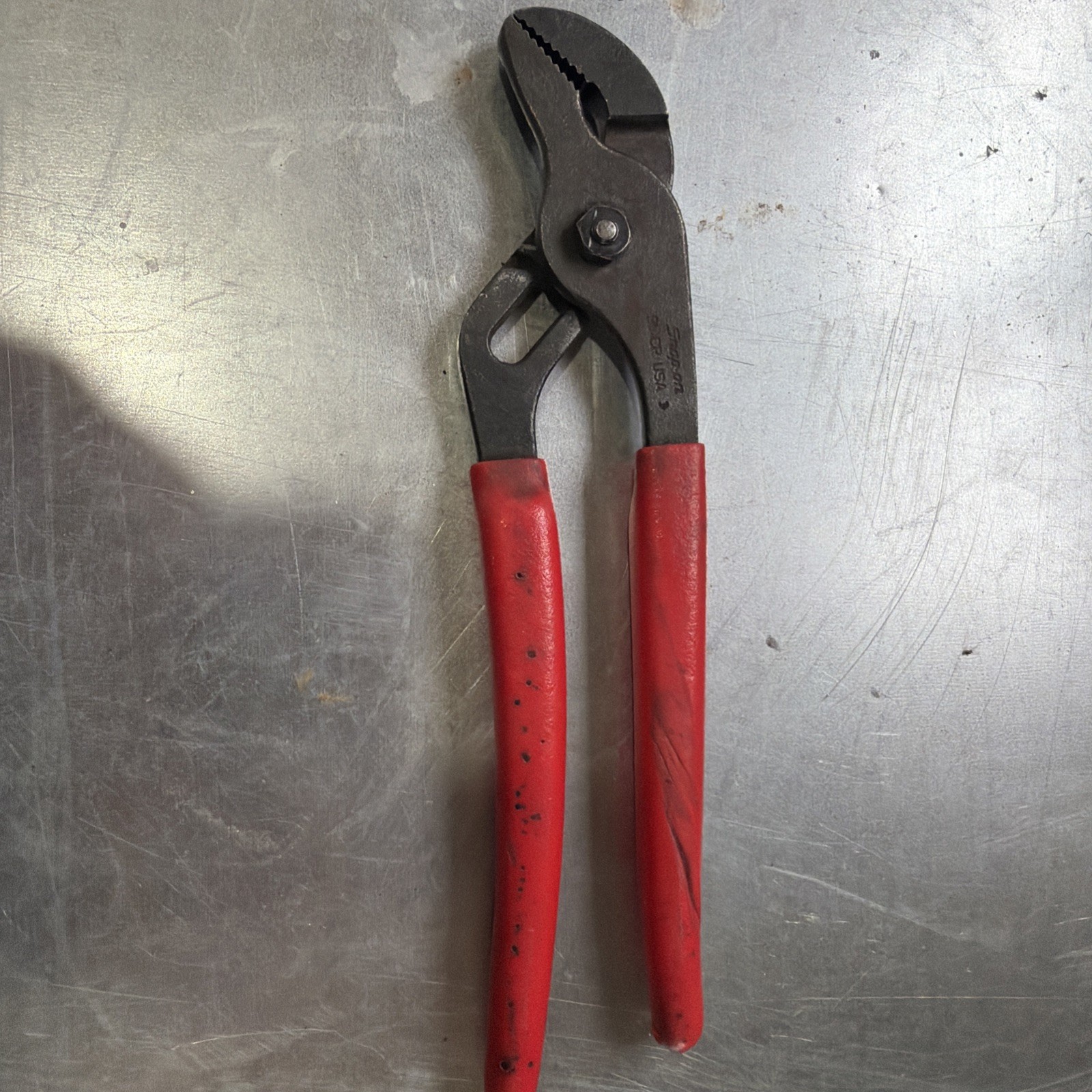 Snap-on | 91ACP | Adjustable Joint Interlocking Channel Pliers Red Handle USA