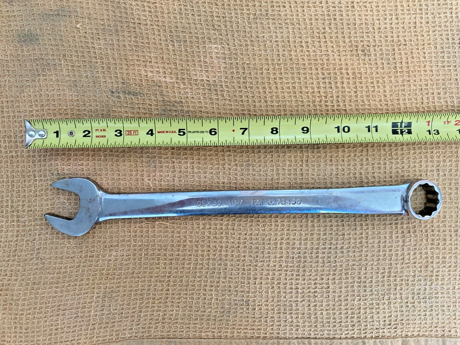 Snap-On 15/16″ inch OEX 30 USA Patent 3273430 Flank Drive Combination Wrench