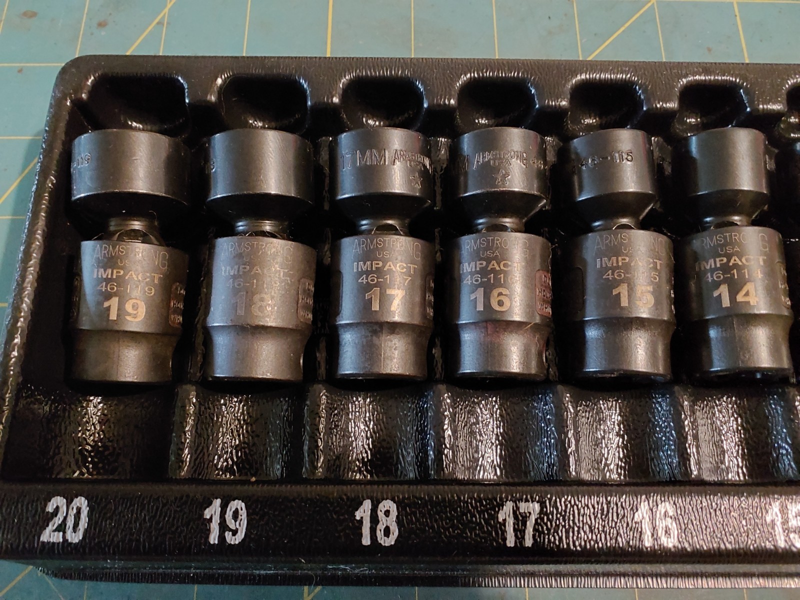 Armstrong Usa 3/8″dr Universal Impact Socket Set 10-19mm