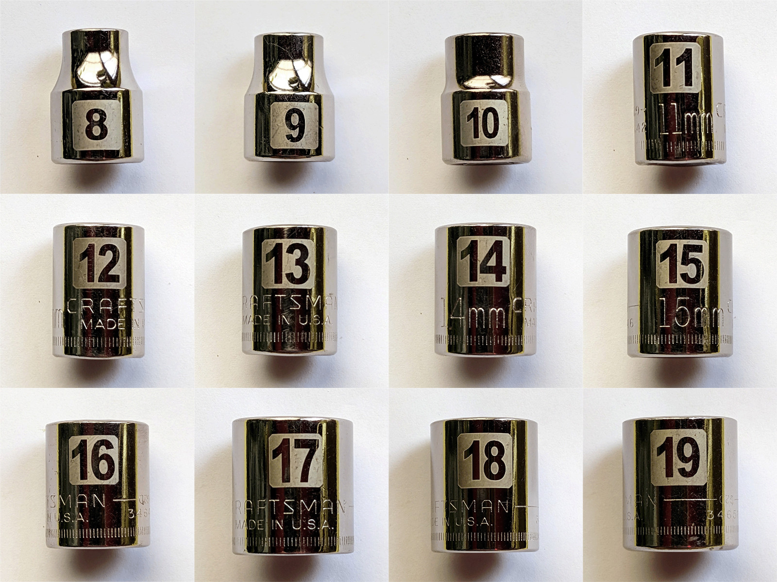 Craftsman Made in USA 3/8in Drive Metric Sockets – Pick and Mix – New Old Stock