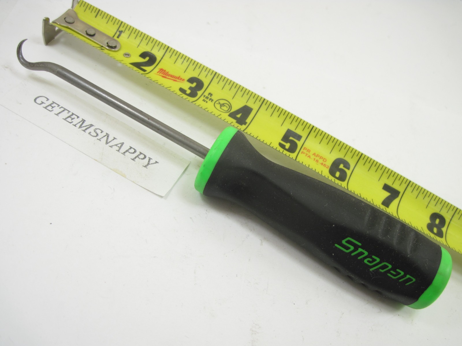 Snap On 8″ Hook Tool With Green Screwdriver Handle SG4ASH NEW