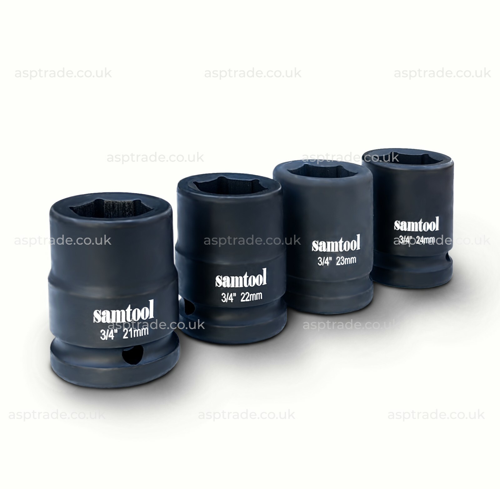 26-pcs 3/4 Inch Drive Metric Deep Impact Socket Set 21-65mm 1 Inch Adapter UK