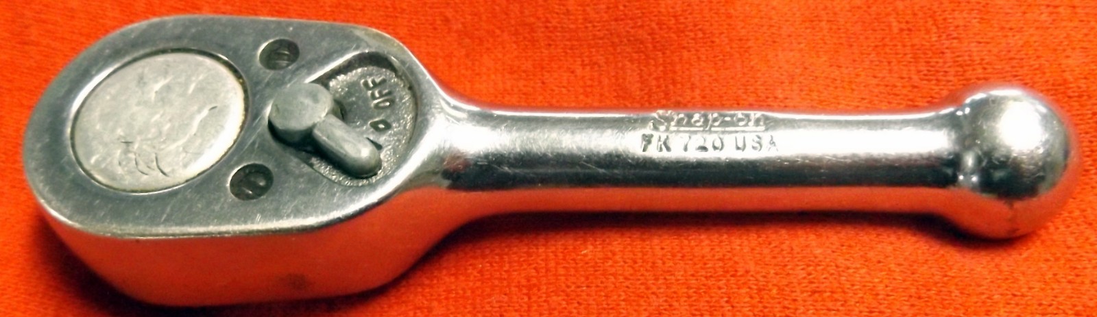 Snap-On FK720, 3/8″ Drive Stubby Handle Ratchet 4″ long USA vintage