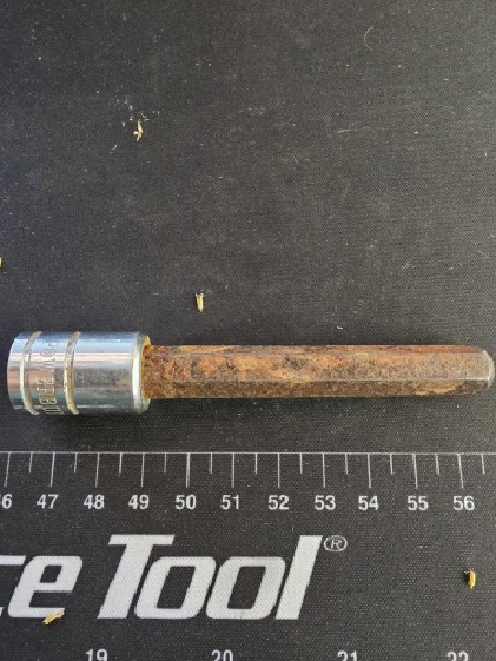 Powerbuilt 3/8 Drive 10mm 3 in Hex Bit Chrome Socket Used