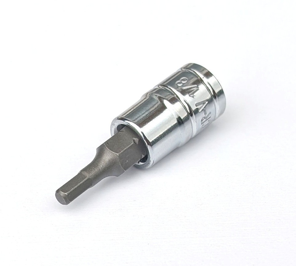 Lexivon 1/8″ SAE hex allen socket driver 1/4″ dr. drive polished CrV tool H1/8