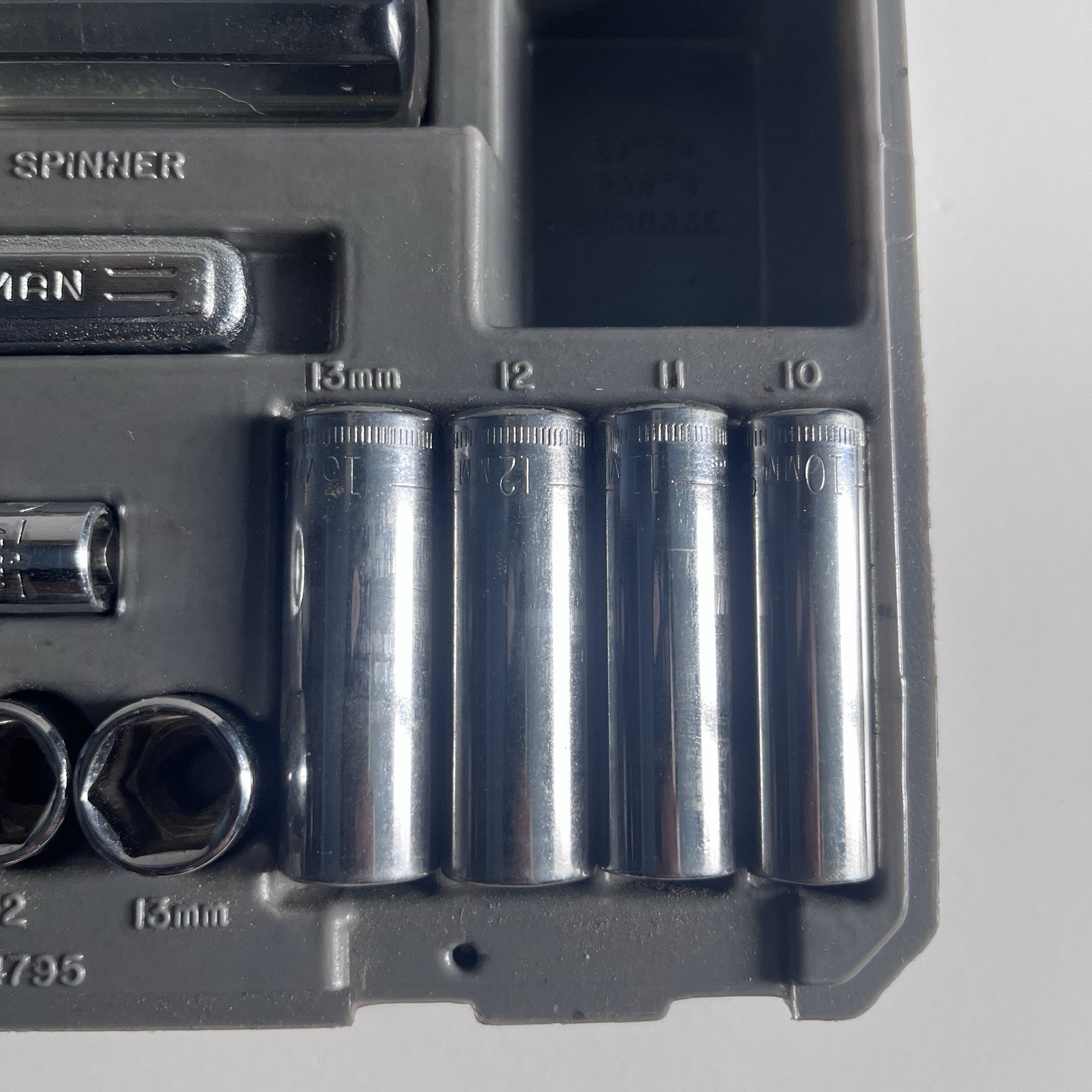 Vtg Craftsman USA 1/4″ Drive 6 Point METRIC Socket Set 34795 G Series