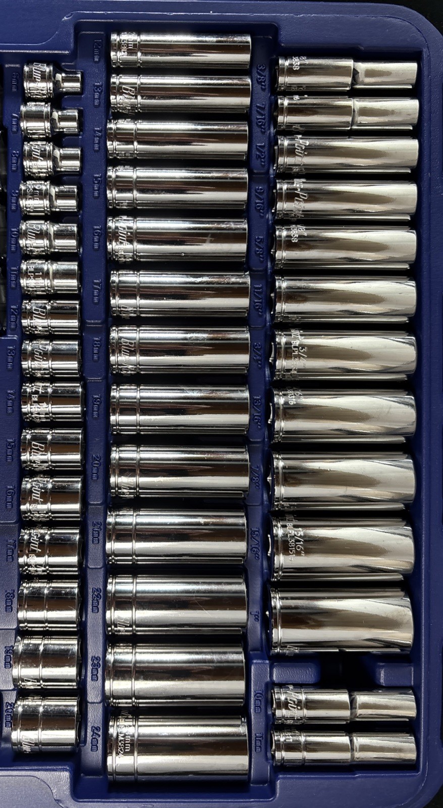 Blue Point BLPGSSC155 155 pc Combination Drive SAE / Metric General Service Set