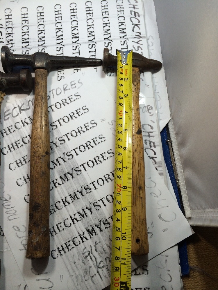Vntg 4 HAMMERS Wooden Handle
