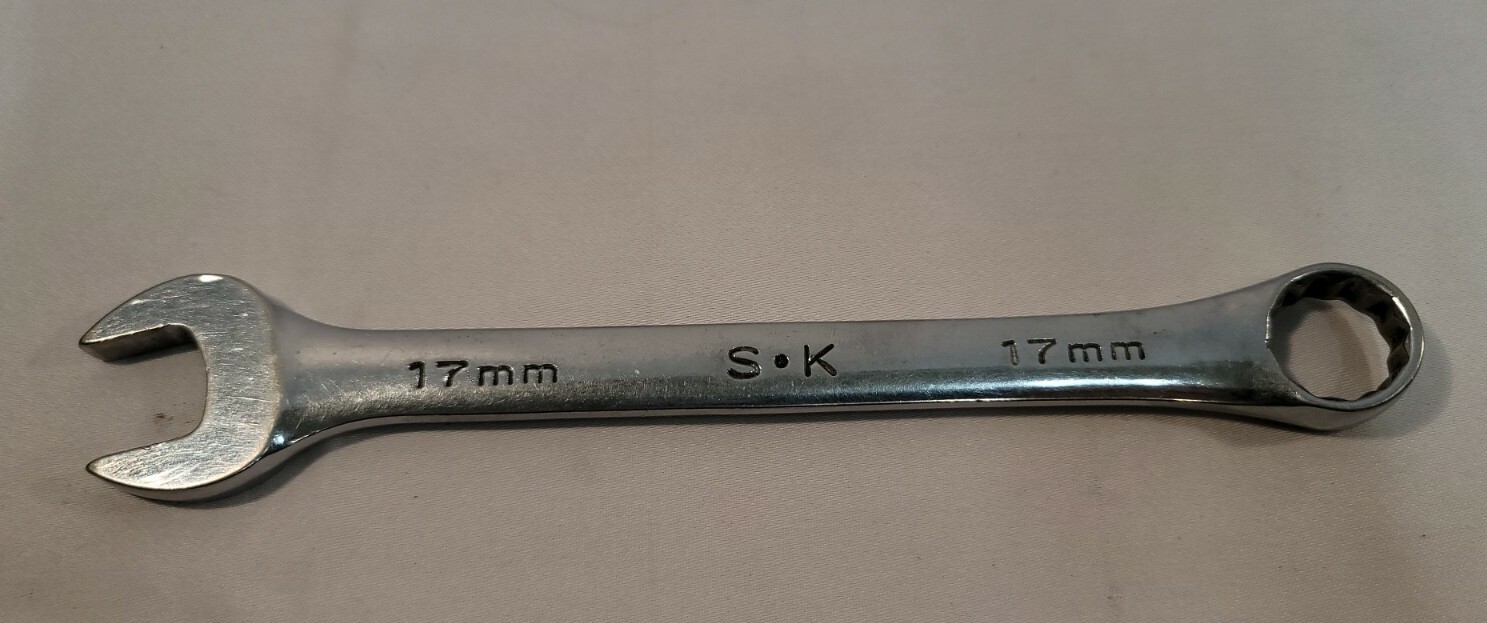 SK Wrench 17mm 88317 Regular Length Super Krome Combination Made In USA