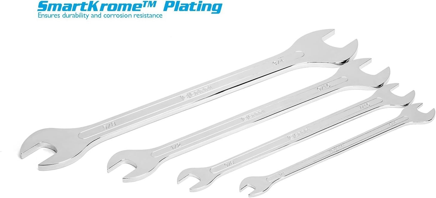 Super-Thin Open End Wrench Set, SAE, 1/4 to 3/4 in, 4-Piece