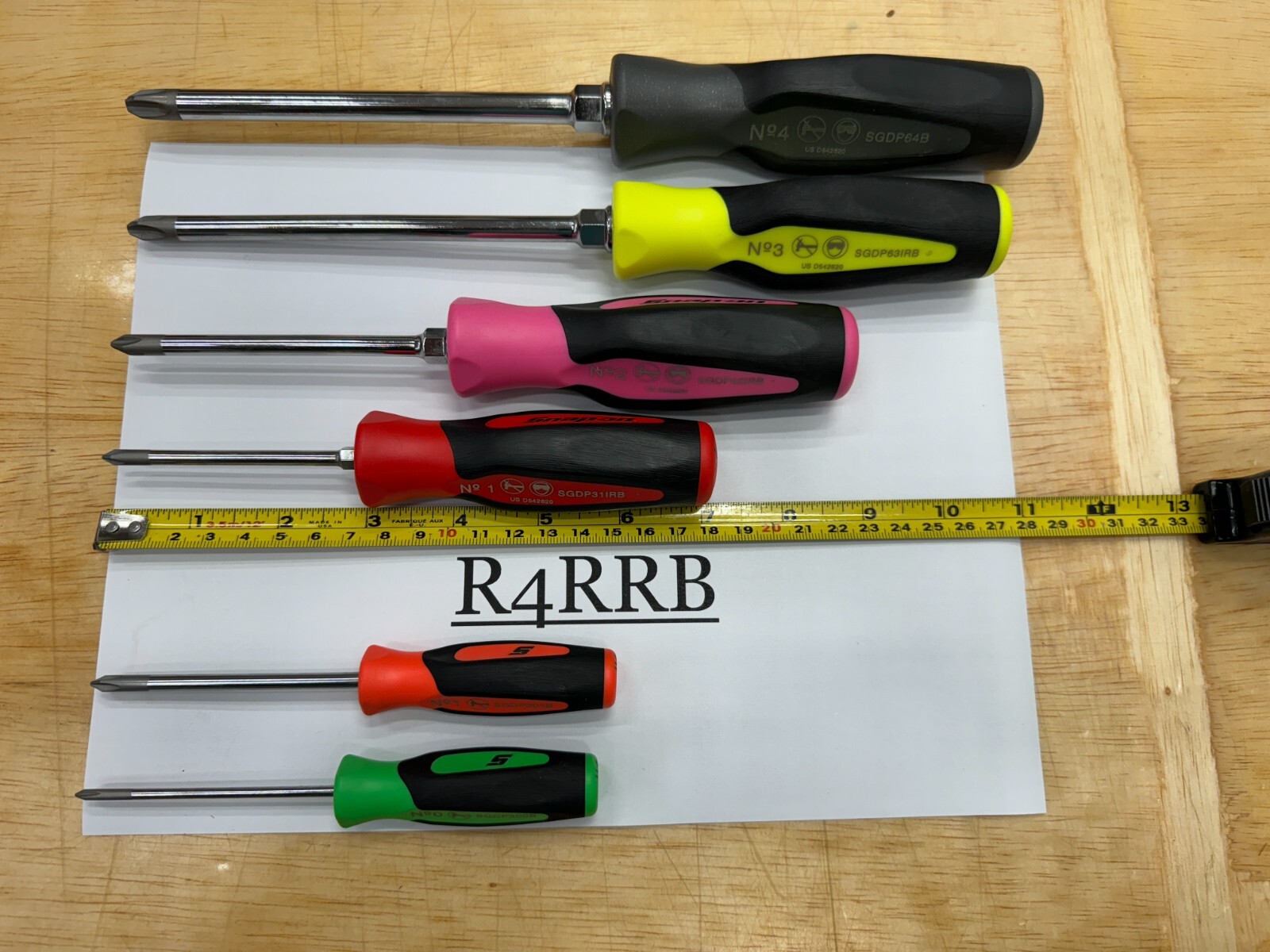 Snap-on Tools USA RARE 6pc COLOR MIX Soft Grip ALL PHILLIPS Screwdriver Lot Set