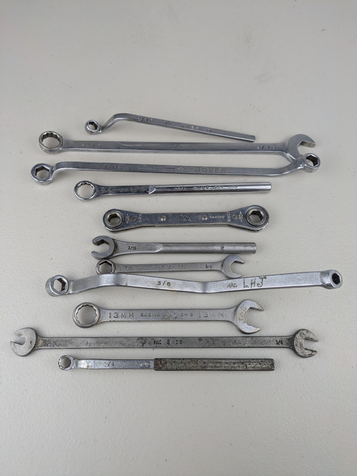 LOT of various Mac Wrenches 11 Pieces Some Specialty Ratcheting