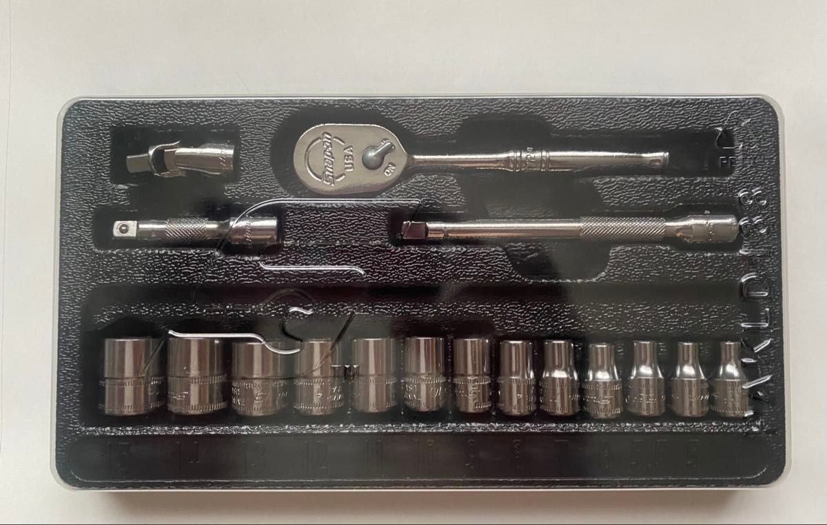 Used Snap-on 117TMM 17 pcs 1/4″ Drive Hexagonal Ratchet Metric Set